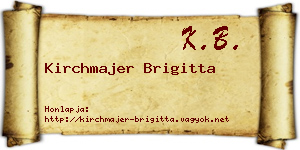 Kirchmajer Brigitta névjegykártya